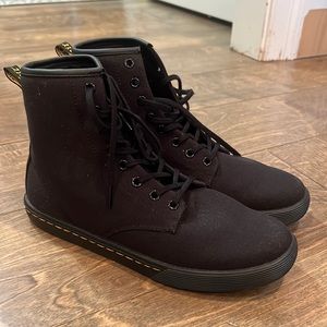 Dr. Martens canvas high top sneaker style shoes. Software